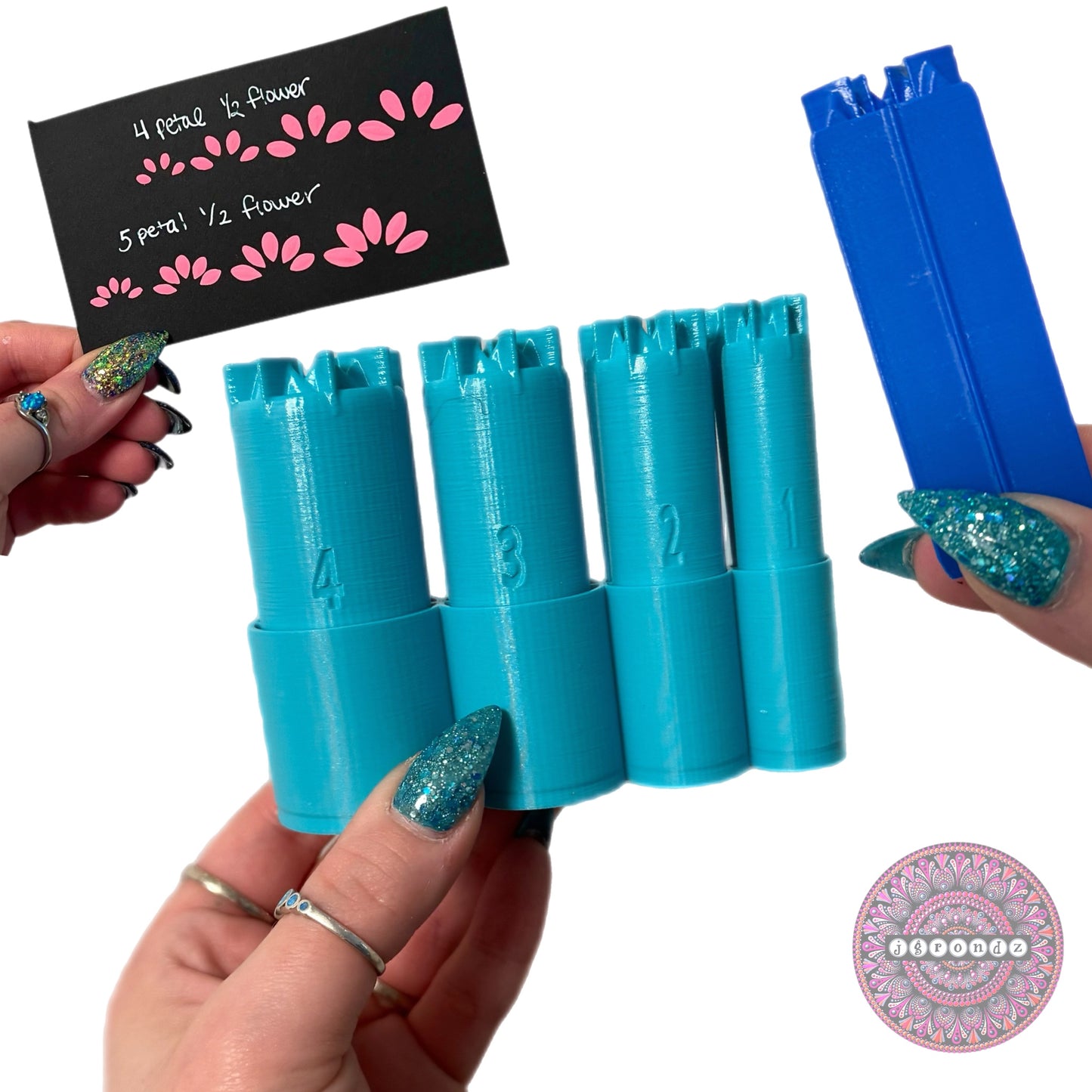 4&5 petal HALF Flower Dotting Tools