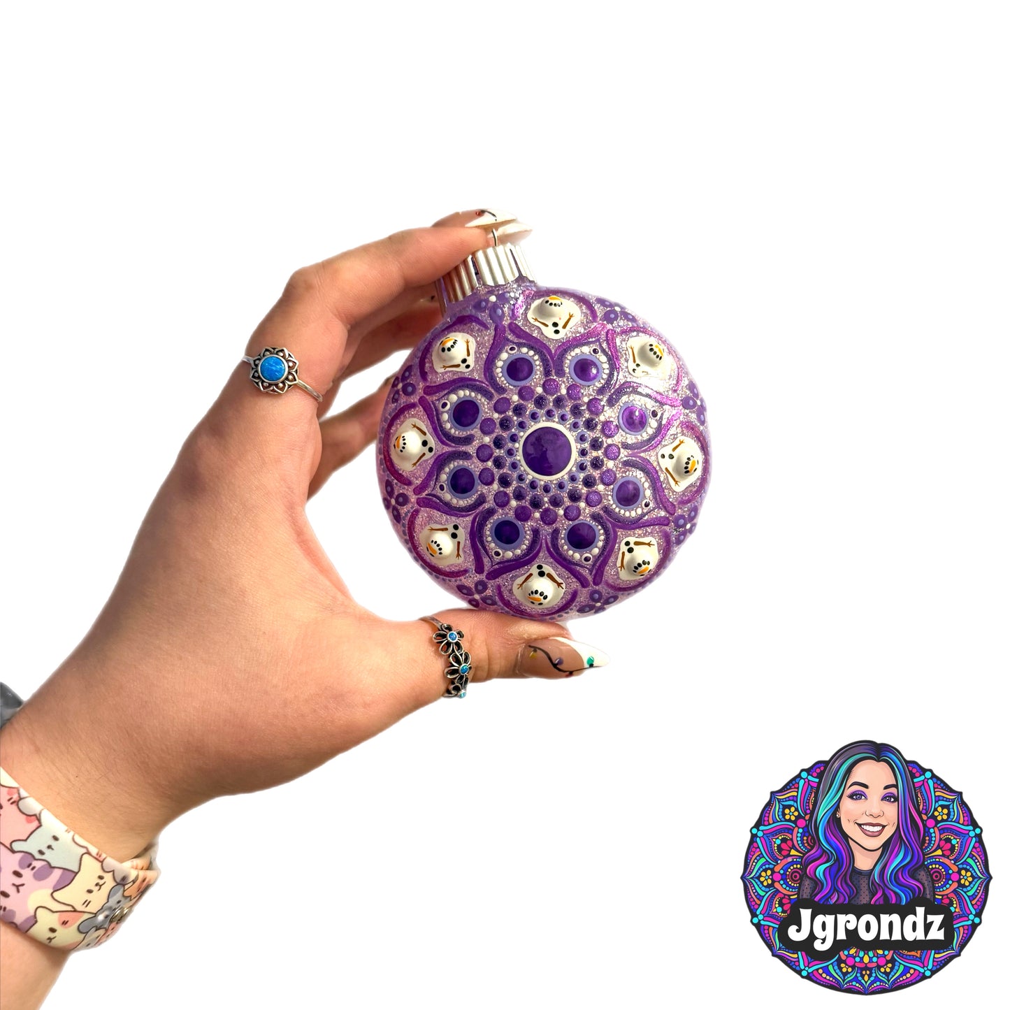 3” Melting Snowman Mandala Ornament