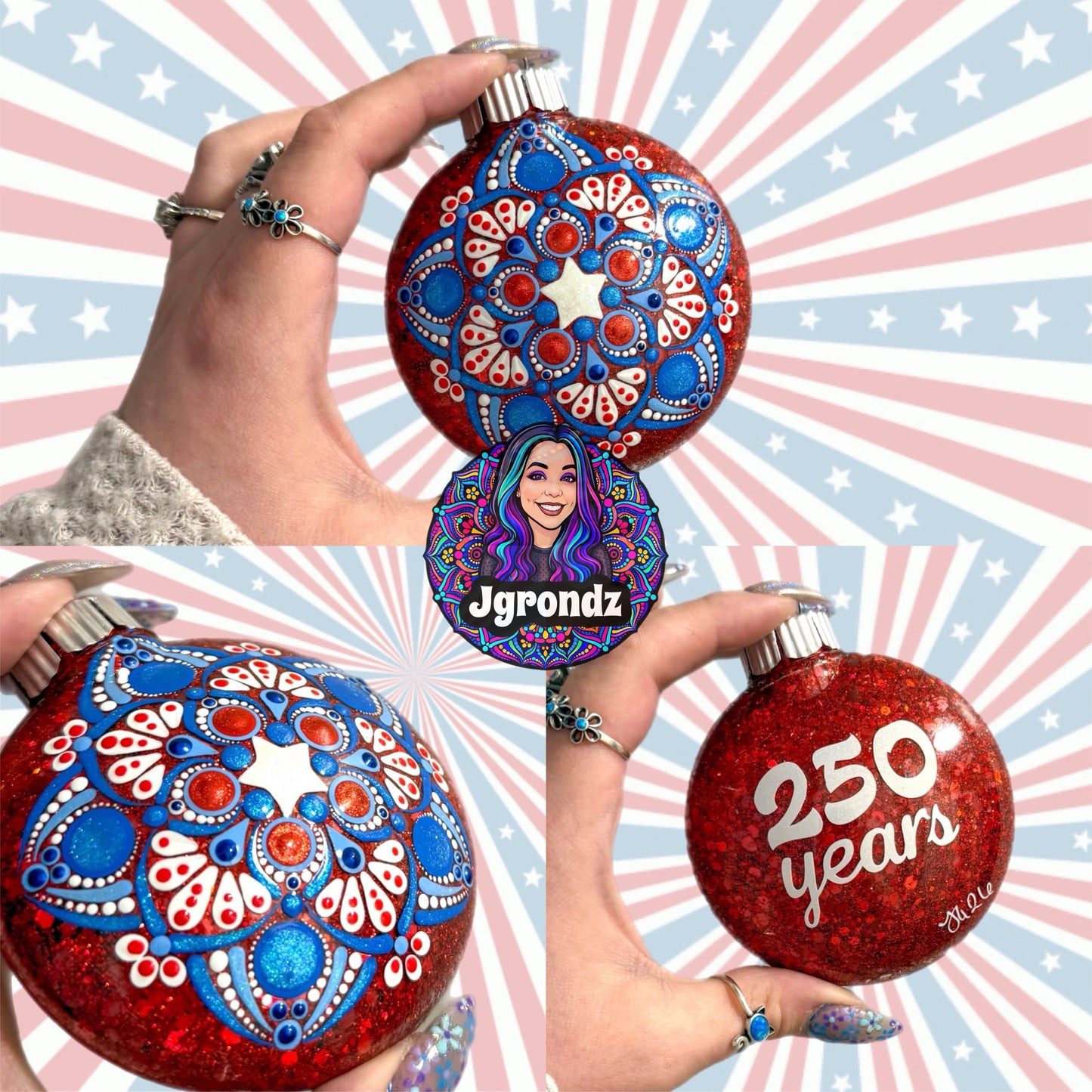3” 250th Anniversary Mandala Ornament