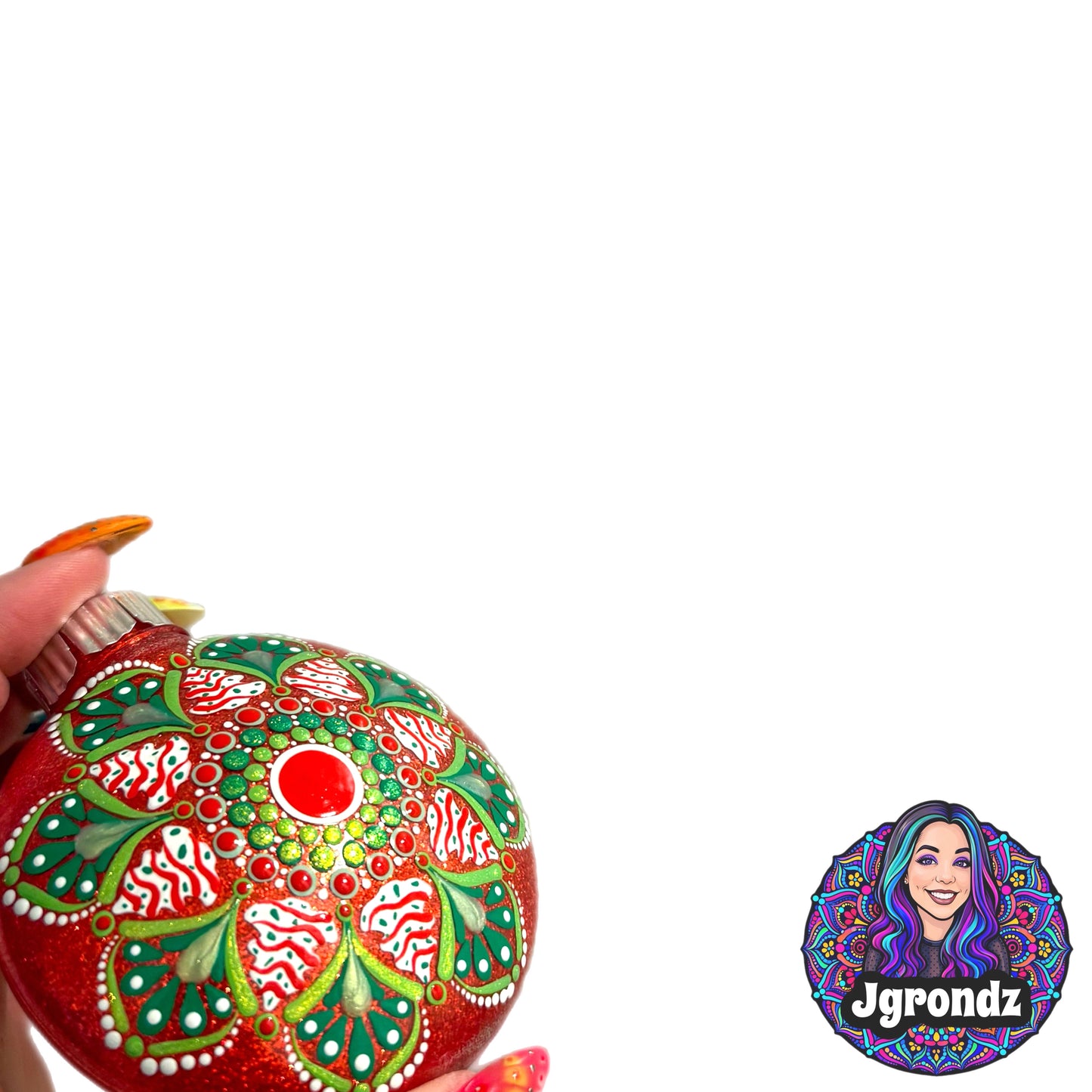 3” Christmas Tree Mandala Ornament