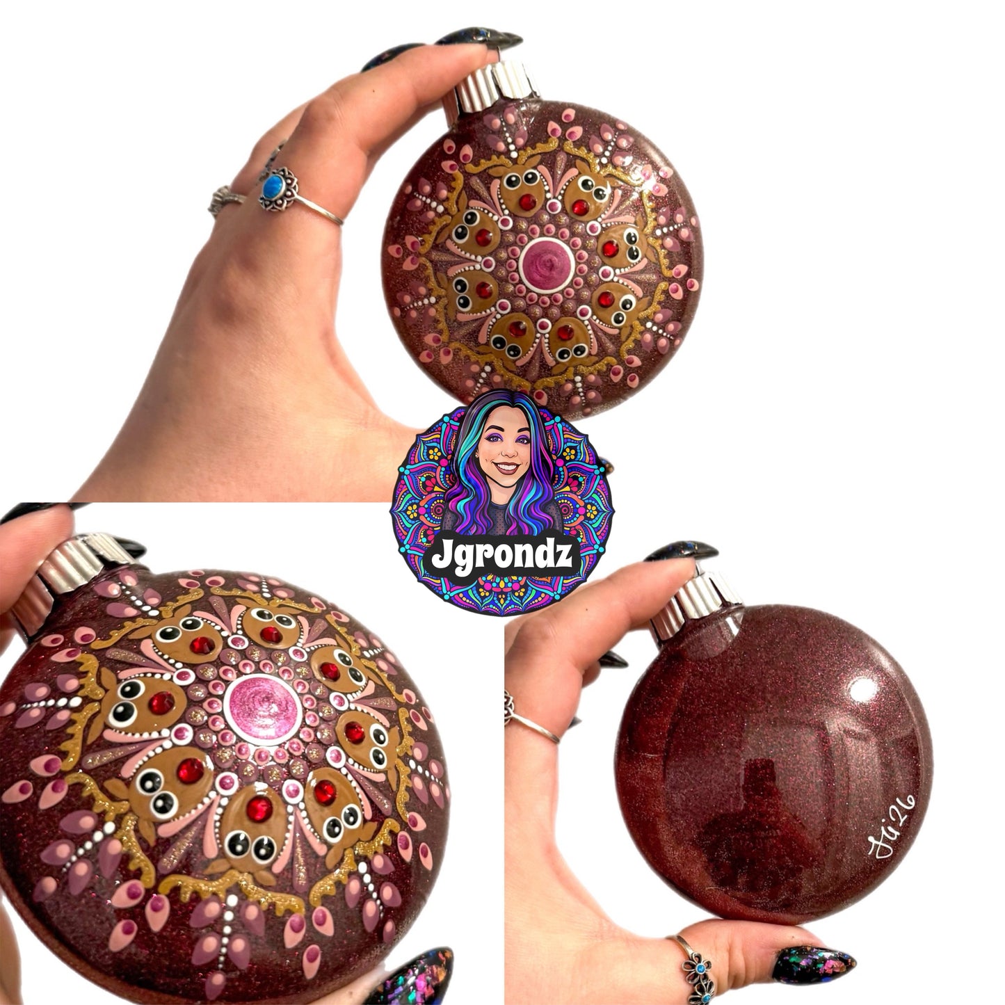 3” Reindeer Mandala Ornament