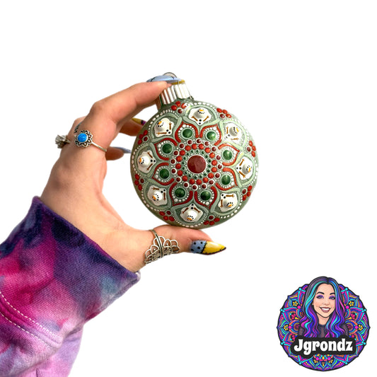3” Melting Snowman Mandala Ornament