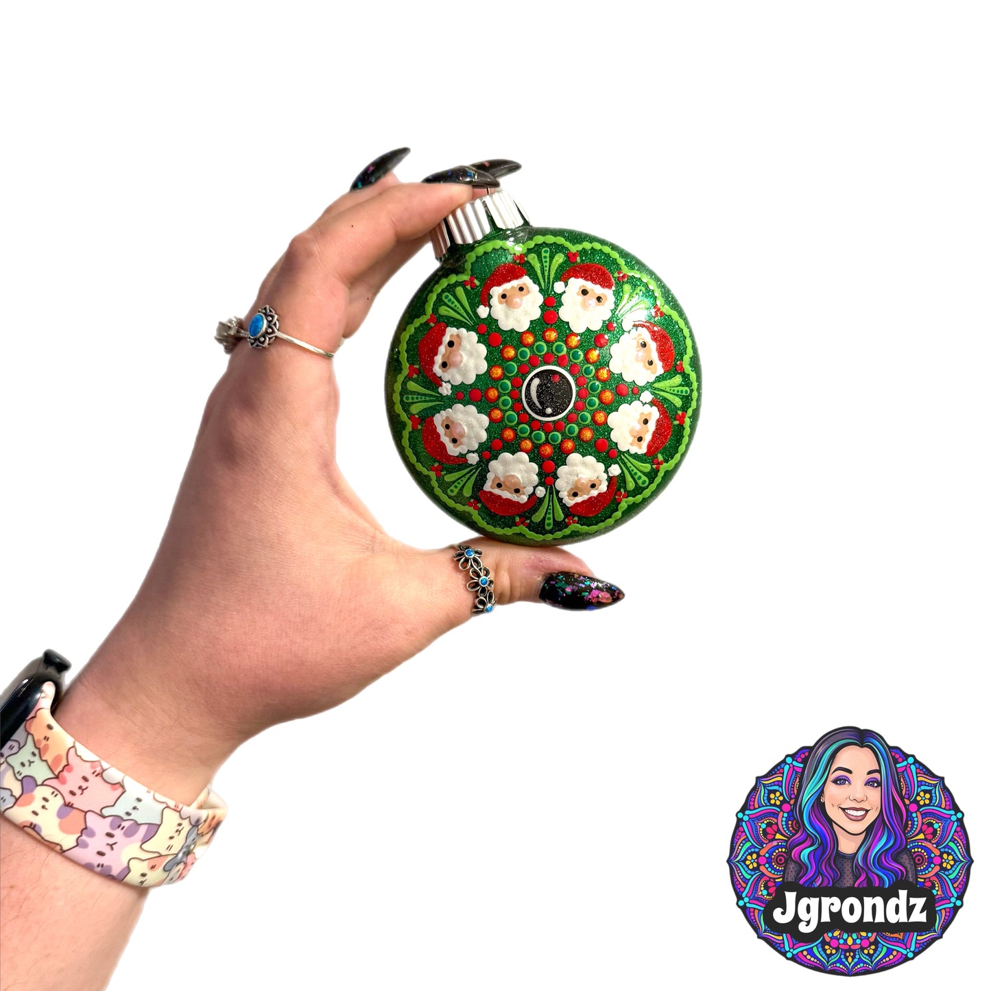 3” Santa Mandala Ornament