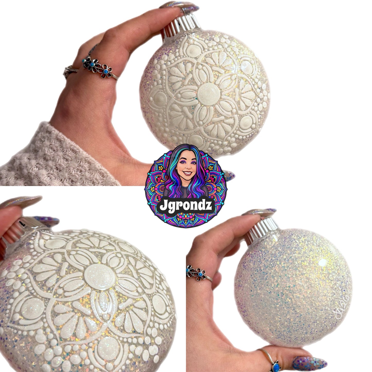 3” Snowflake Mandala Ornament