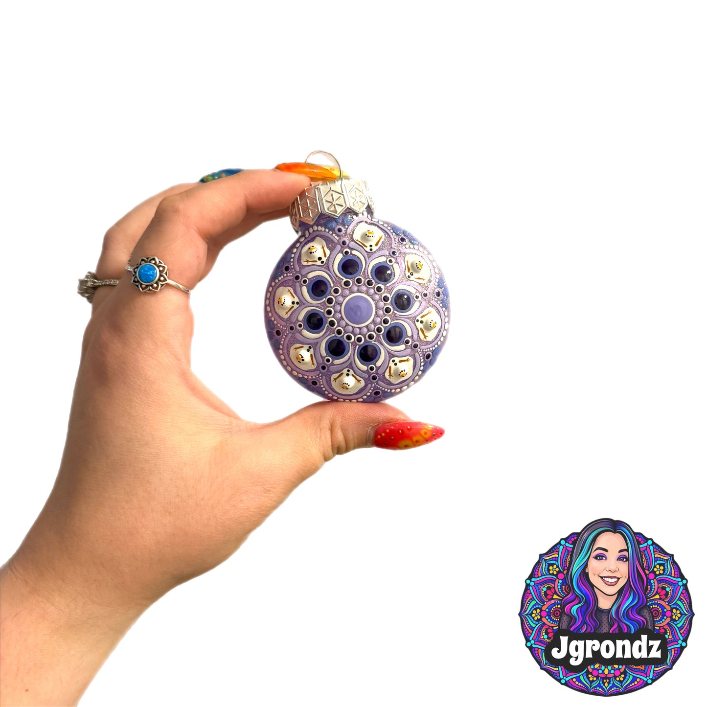 Mini Melting Snowman Mandala Ornament