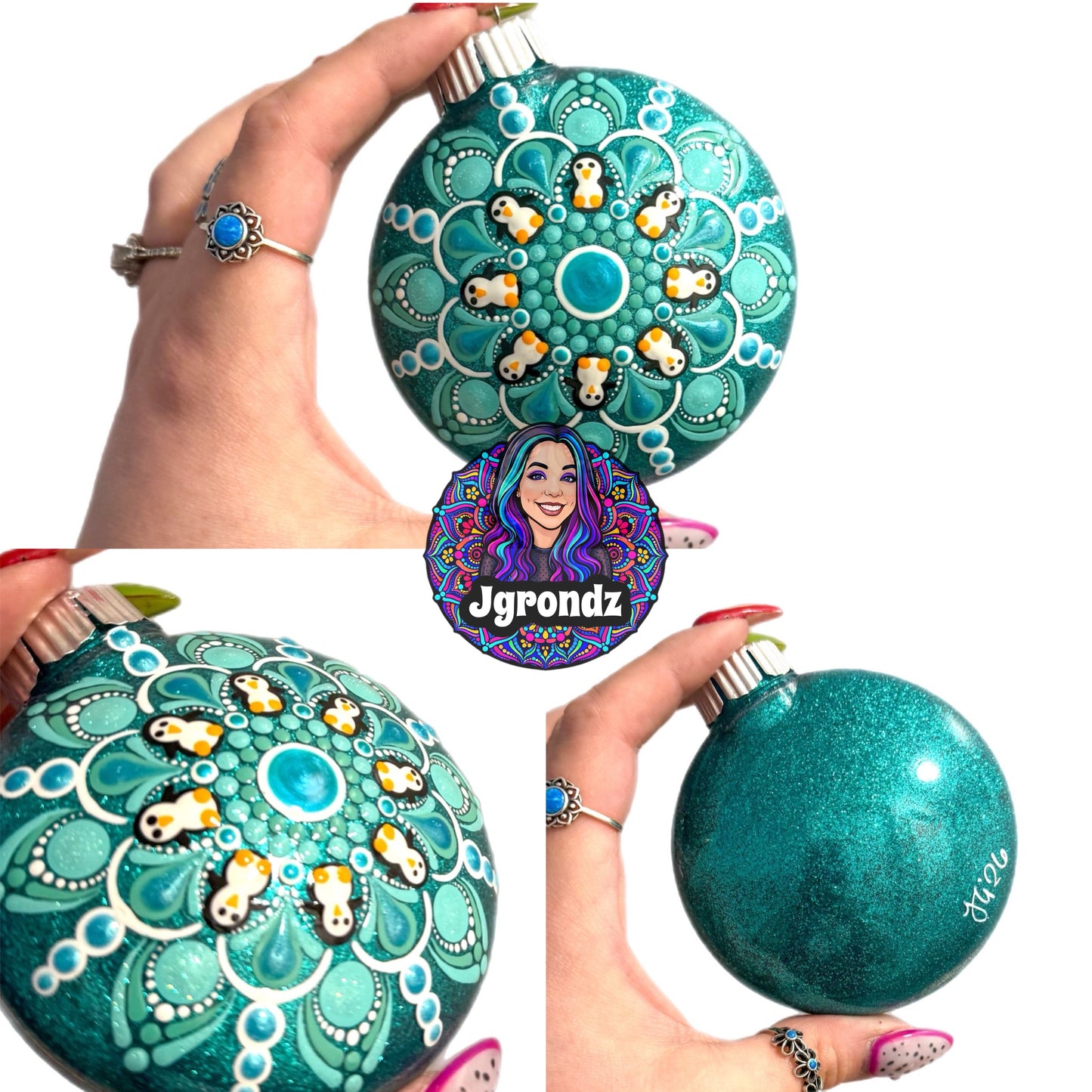 3” Penguin Mandala Ornament