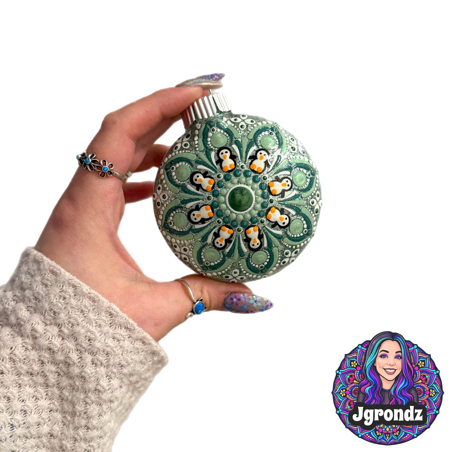3” Penguin Mandala Ornament