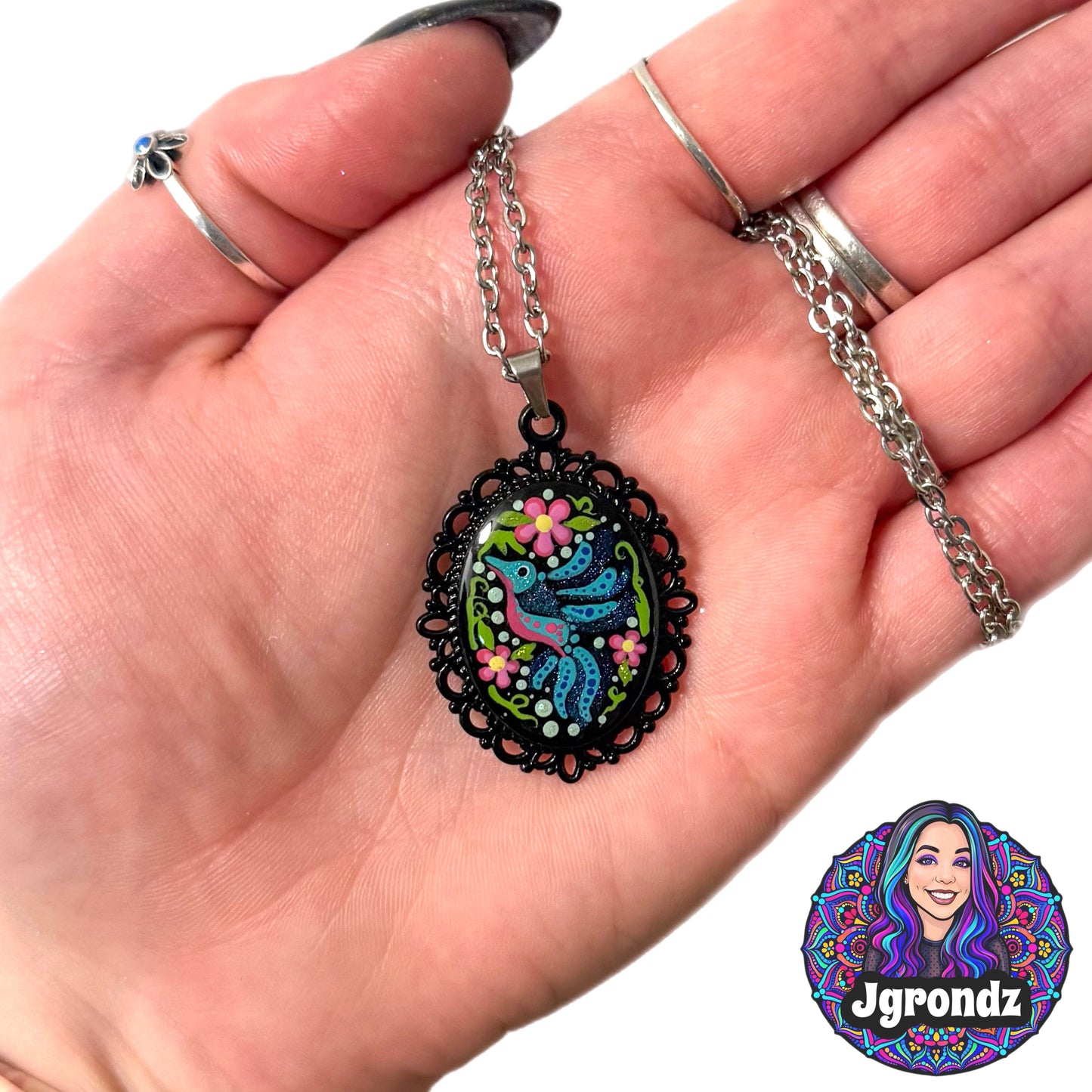 Hummingbird Necklace Pendant w/ Chain