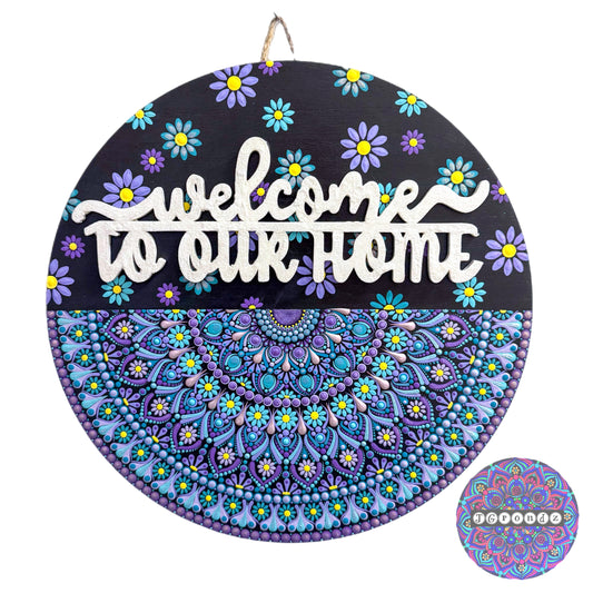 12” Welcome Half Mandala Painting