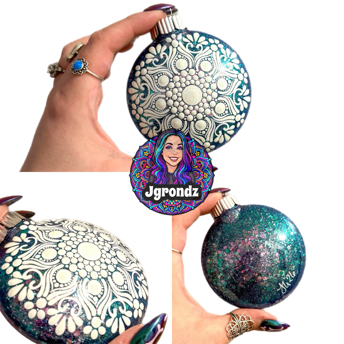 3” Snowflake Mandala Ornament