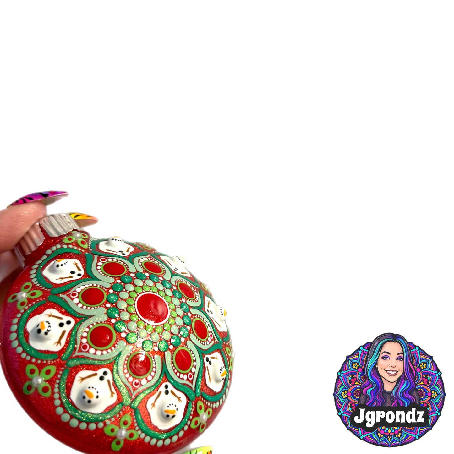 3” Melting Snowman Mandala Ornament