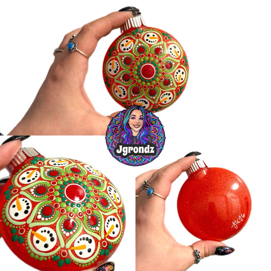 3” Snowman Mandala Ornament