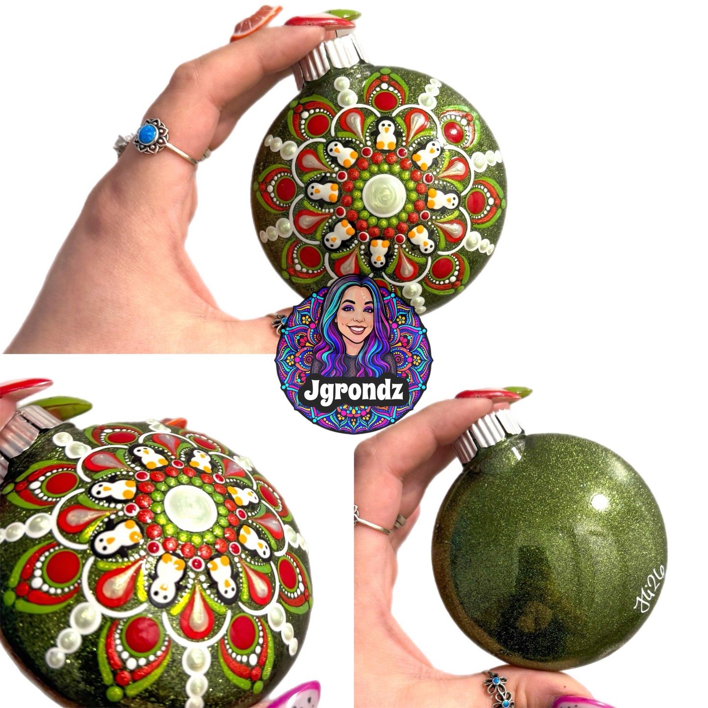 3” Penguin Mandala Ornament