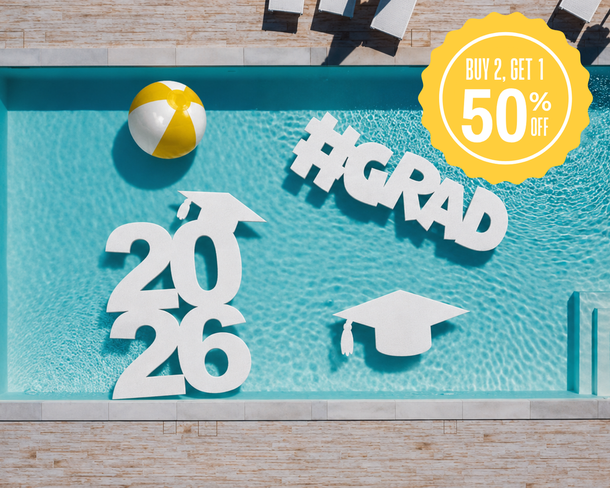 Foam Graduation Symbols & Numbers | Large Foam Cutouts |  2" Thick | up to 46"