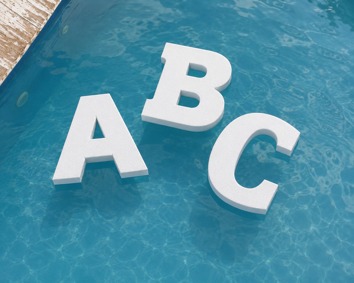 Custom Foam Letters | Floating Pool Foam Cutouts |  10 Font Options Options | 2" Thick | up to 46"
