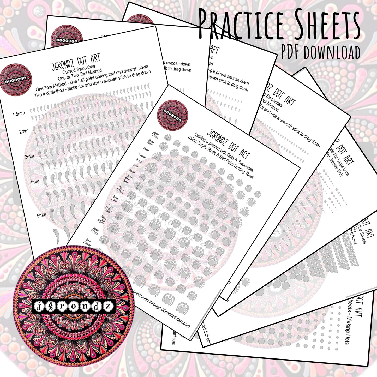 Dotting Practice Sheets -  PDF download
