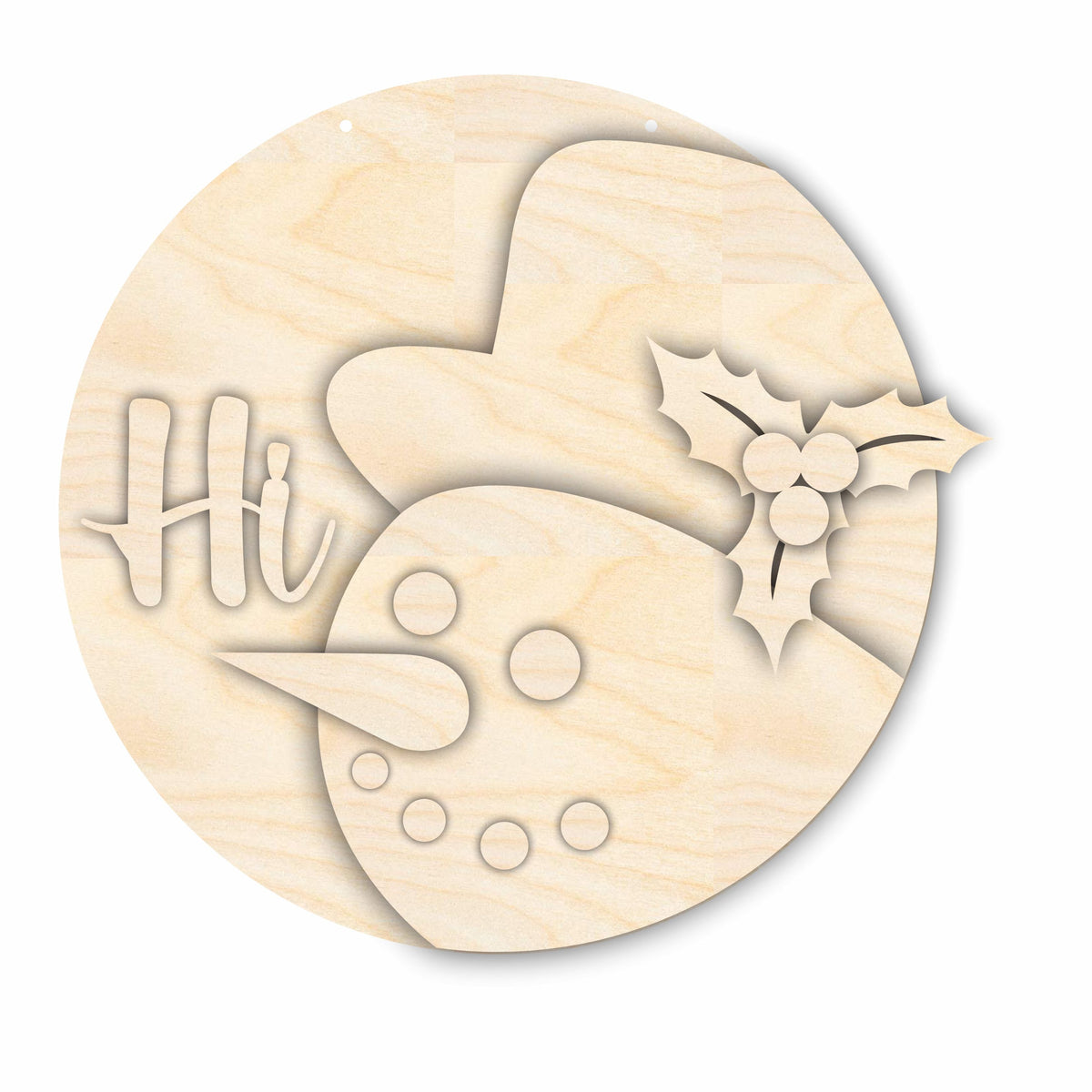 Unfinished Wood Snowman Hi Door Sign Kit | Wood Craft Cutouts | 1/4" Thick |