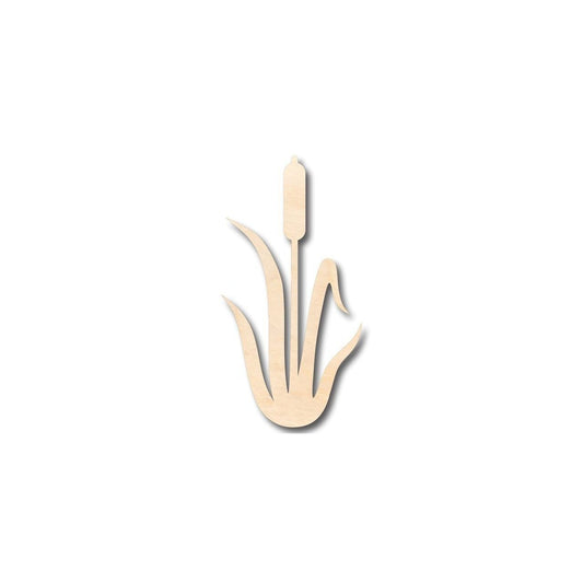 Unfinished Wood Cattail Shape - Plant - Craft - up to 46" DIY