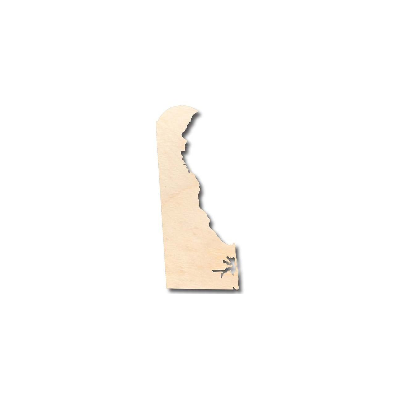 Unfinished Wood Delaware Shape - State - Craft - up to 46" DIY