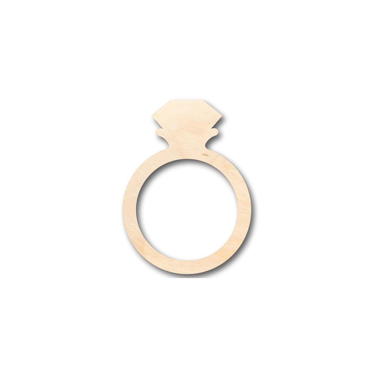 Unfinished Wood Diamond Ring Shape - Craft - up to 46" DIY