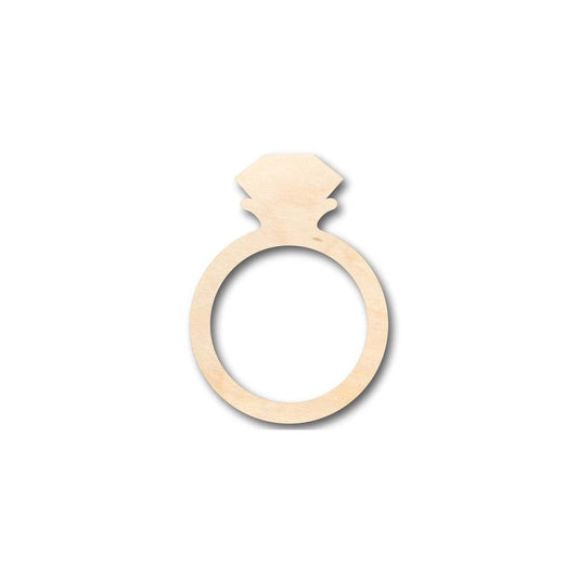 Unfinished Wood Diamond Ring Shape - Craft - up to 46" DIY