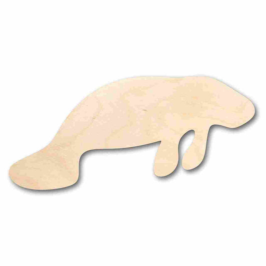 Unfinished Wood Manatee Shape - Florida - Ocean - Craft - up to 46" DIY