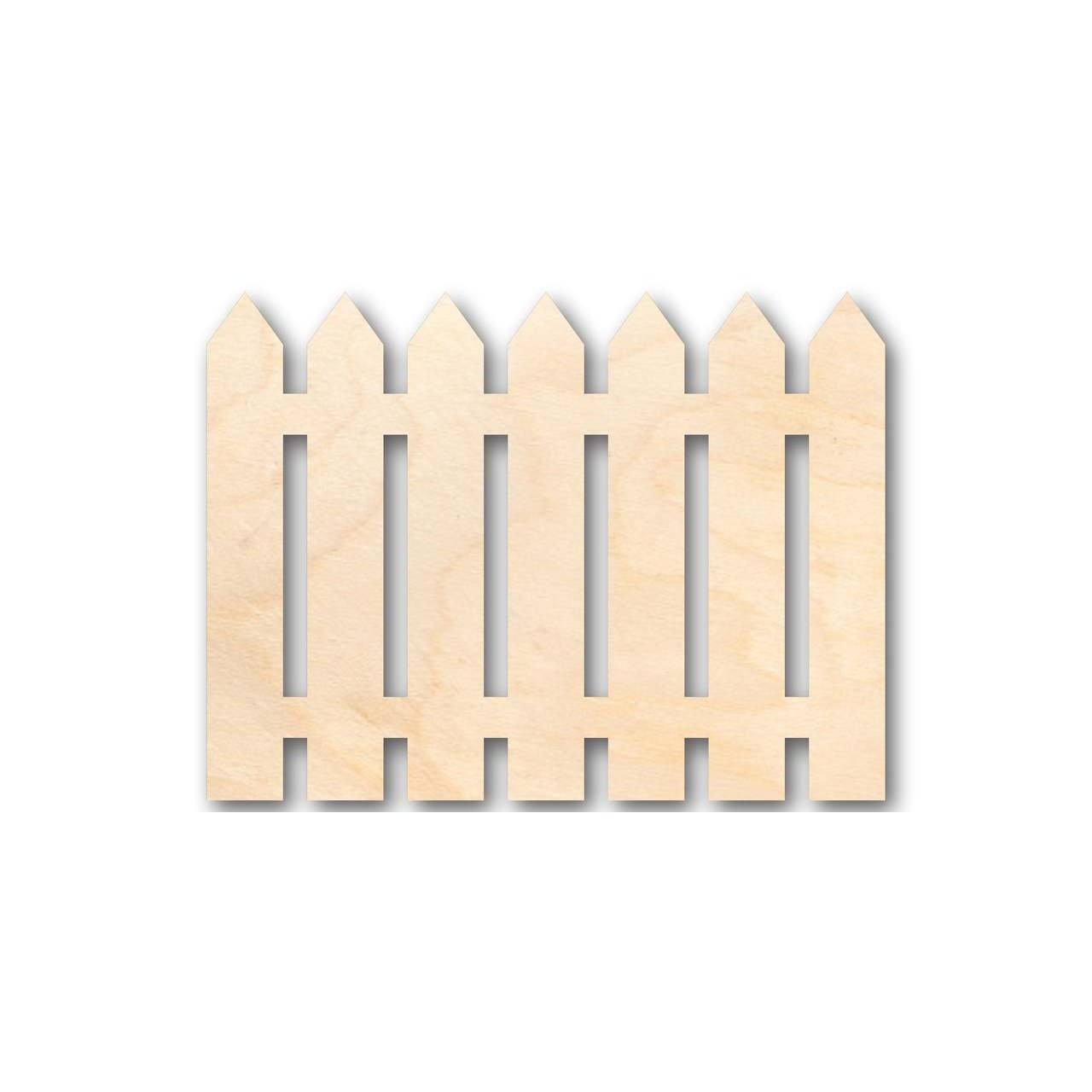 Unfinished Wood Picket Fence Shape - Craft - up to 46" DIY