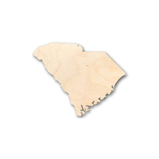 Unfinished Wood South Carolina Shape - State - Craft - up to 46" DIY