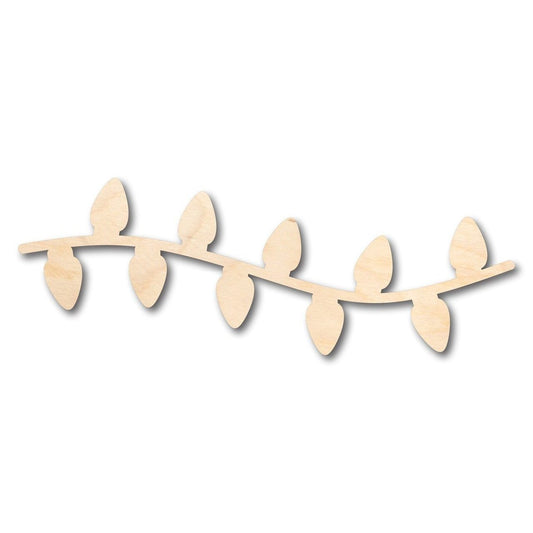 Unfinished Wood String of Lights Shape - Christmas - Craft - up to 46" DIY