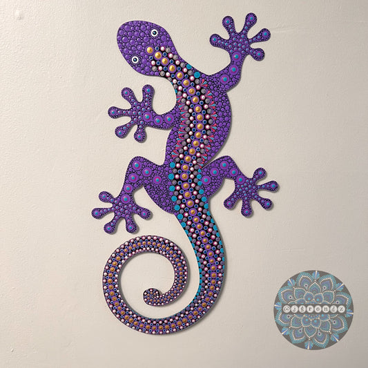 Jumbo Metal Dot Art Gecko