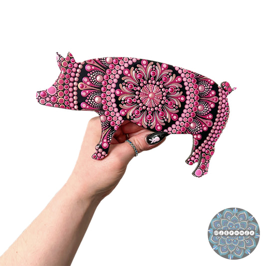 Pig Resin Dot Art Wall Decor