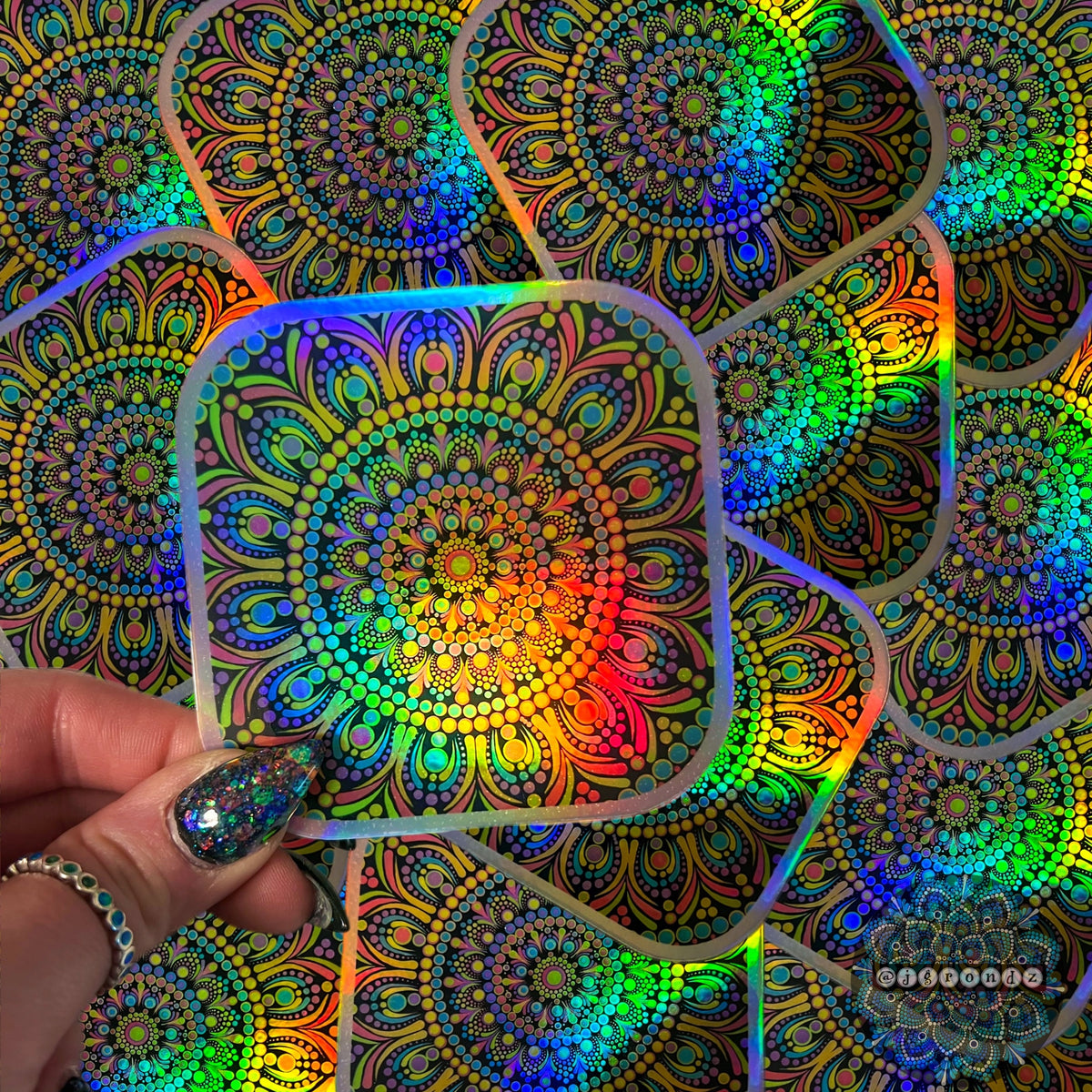 Holographic Mandala Sticker