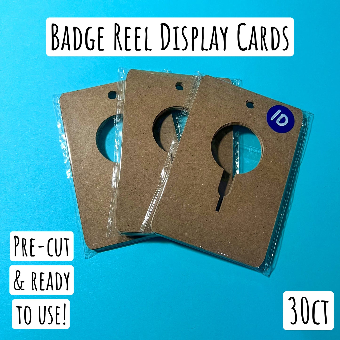 Kraft Badge Reel Display Cards